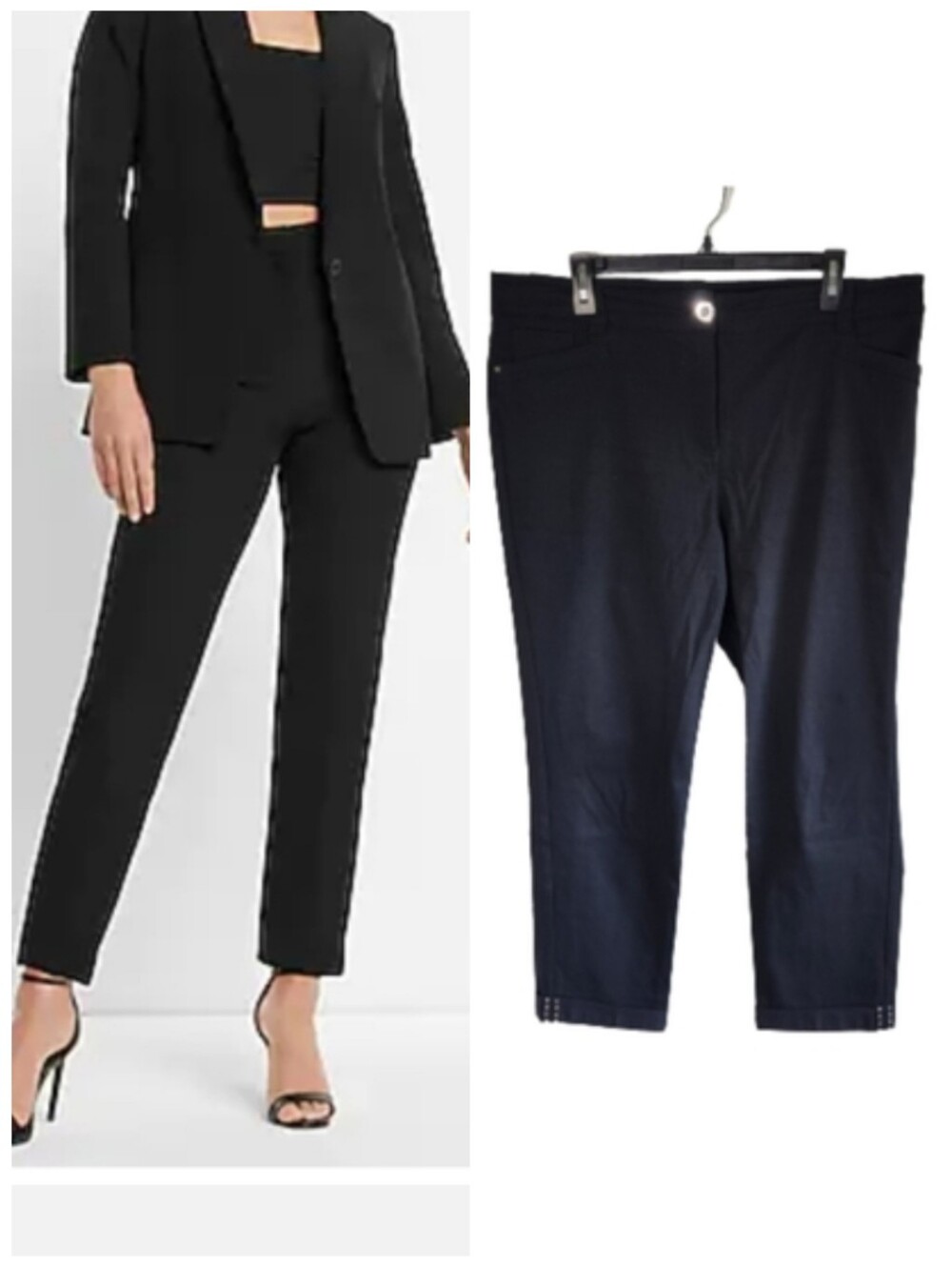 Style & Co plus size black stretch ankle dress pants women's plus size 16
